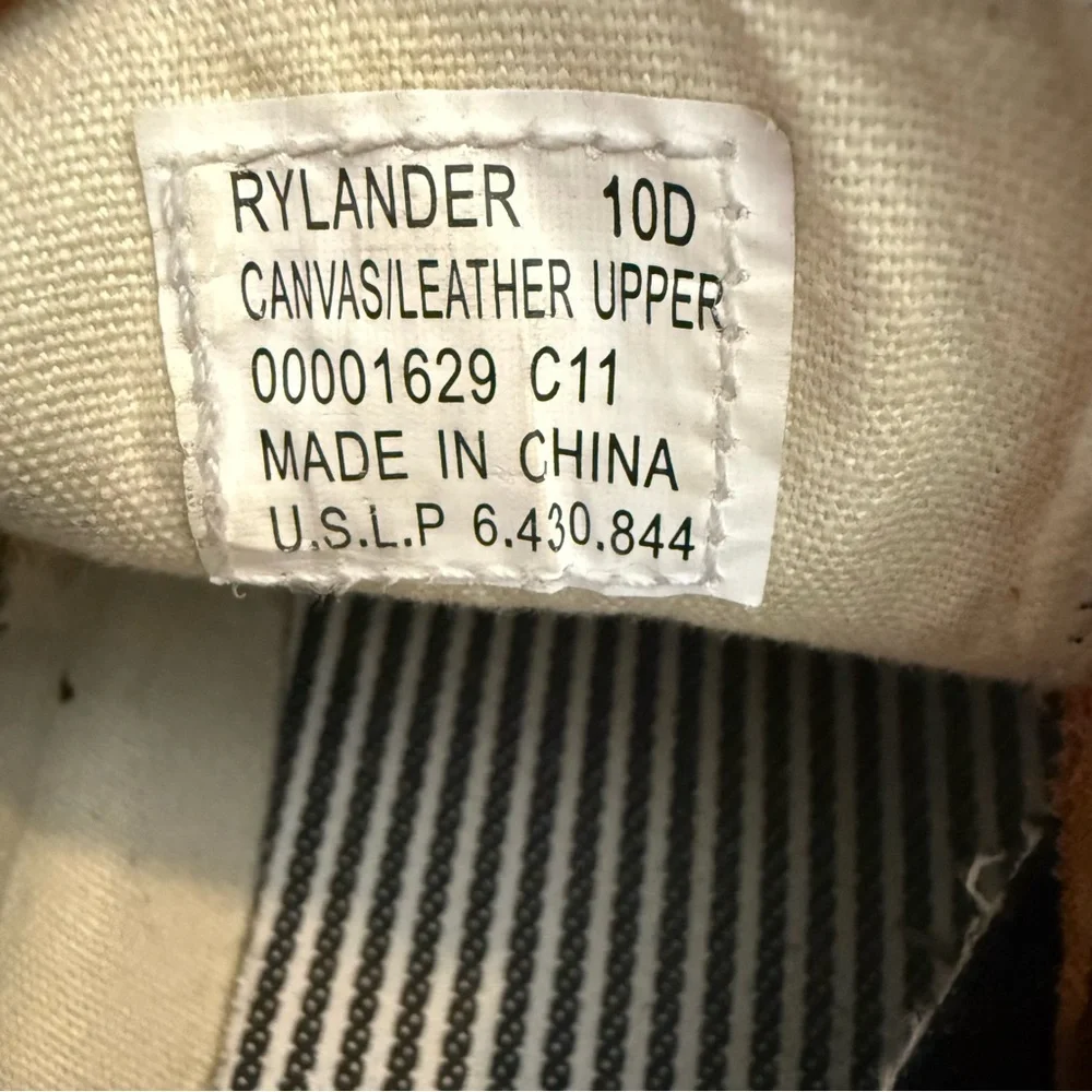 EUC Polo Ralph Lauren Rylander Black Canvas and Brown Leather Boat Shoe